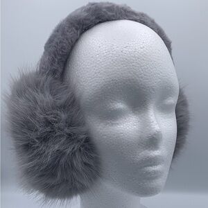 Winter Faux Fur Foldable Earmuffs Gray